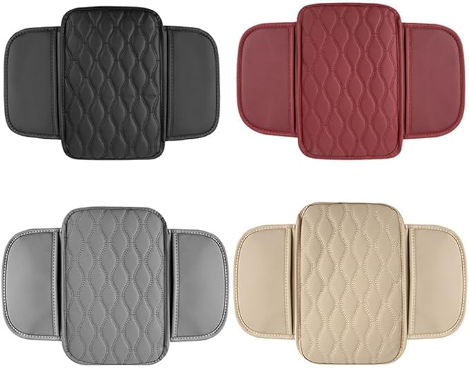 Car Armrest Pad for BMW M4 Competition Convertible Coupe F83 F82 G82, Waterproof Center Console Cushion Pad Cover Armrest Storage Box Mat Protection Interior Accessories,A-Beige