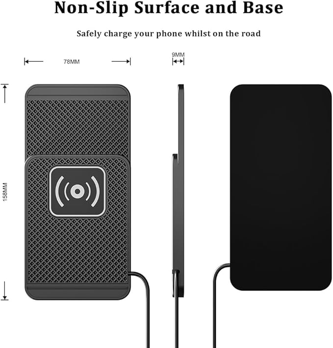 Wireless Charging Pad for Car for Mazda CX-50 2023-2026, 20W Fast Wireless Car Charger Pad Type-C/USB Non-Slip Phone Charging Mat,B 30cm Cable USB Plug