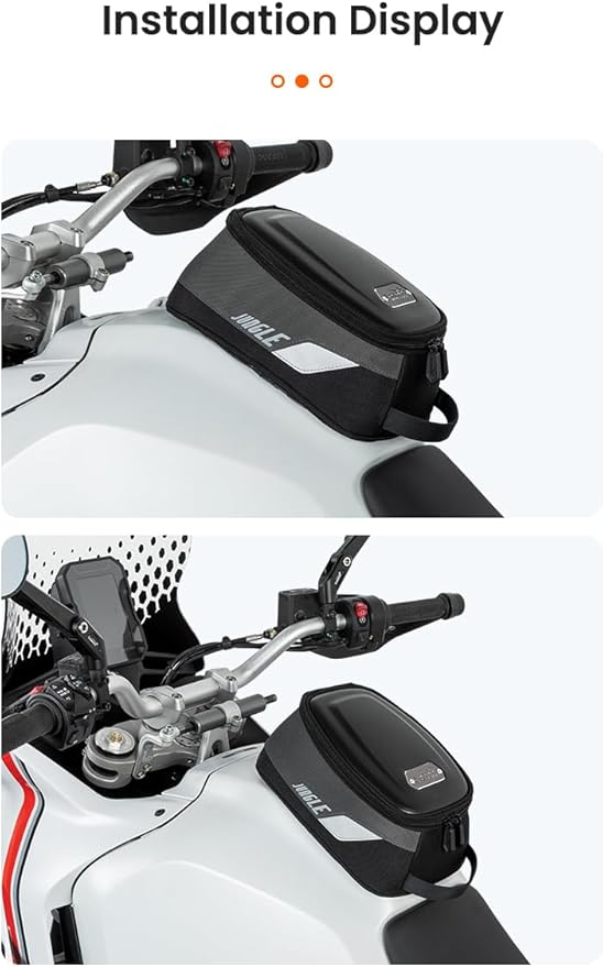Loboo Motorcycle Tank Bag Expandable Motorcycle Bag, Magnetic Suction Quick Release ,Compatible With CFMOTO 400GT 250CL-X 450SR 450NK (BTB03, Tank Bag Base Adapter 601)
