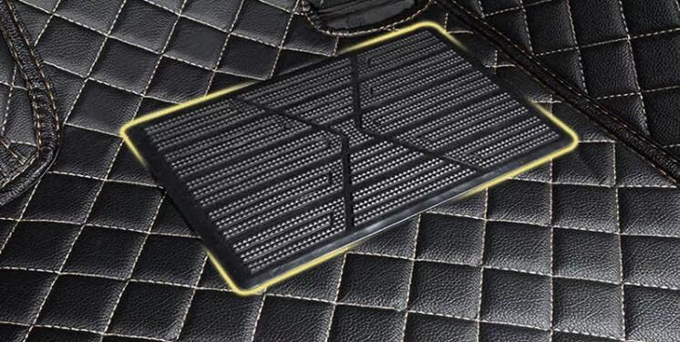 Custom All-Weather Protection Leather Car Floor Mats for Cars Sedan SUV Sports Car Waterproof Floor Mat (Red)