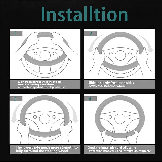 Suede Steering Wheel Cover,Compatible with Volkswagen Jetta Golf Rabbit GTI Suede Leather Sport Non-Slip Wheel Cover Car Interior Accessories 15 inch for Man and Women