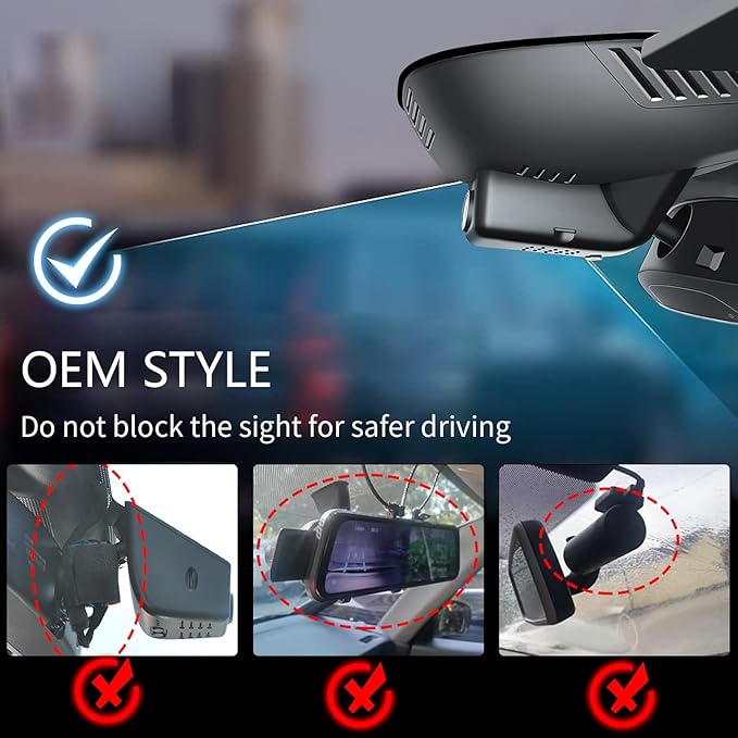Mangoal Front 4K & Rear 1080P Dash Cam Custom for Volvo XC90 2023 2024 2025 2026(Model B),B5 B6 T8,Integrated OEM Look,UHD 2160P Video,WiFi & App, Loop Recording, Easy to Install,128GB Card