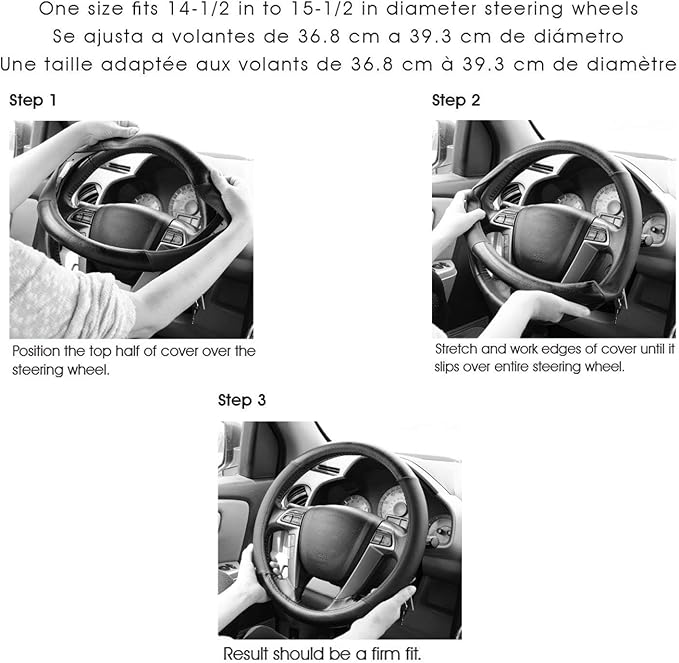 Crocodile Grain Leather Four Seasons Universal Car Steering Wheel Cover Sport Cute Handle Case for Men Auto Interior Accessories, Brown