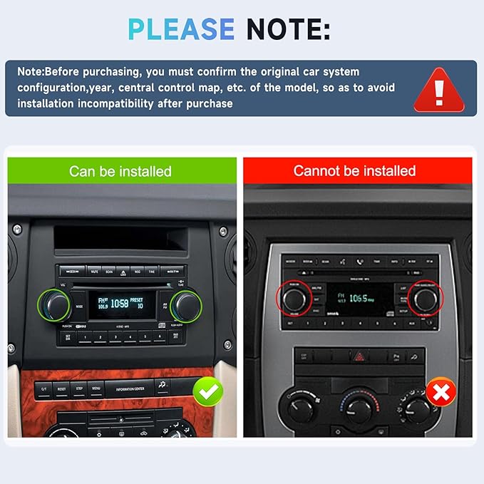 4+64G for Dodge Ram 1500 06-08,Chrysler 300C 05-07,Chrysler PT Cruiser,Jeep Grand Cherokee Android Car Stereo WiFi Wireless Carplay Android Auto,6.2“ for Dodge Ram Radio for Jeep Grand Cherokee Radio