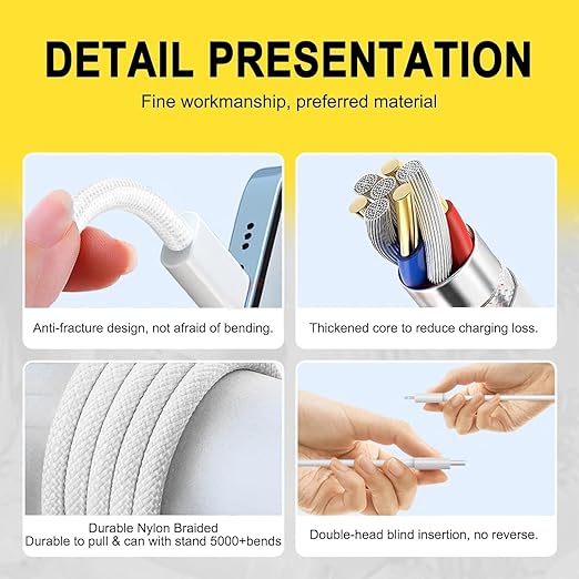 20W Type C Fast Wall Charger Block for iPhone 16e 16 15,AirPods 4 4th,Air Pods Max 2024,AirPods Pro 2nd,iPad 11 A16 2025 Pro 13/12.9, iPad 10th Air 13 Generation Tablet USB C Charging Cord Cable