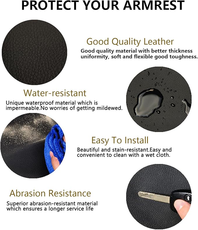 Compatible with Center Console Armrest Cover for Toyota Avalon 2013 2014 2015 2016 2017 2018 Leather Arm Rest Storage Box Lids Cushion Protector Pad