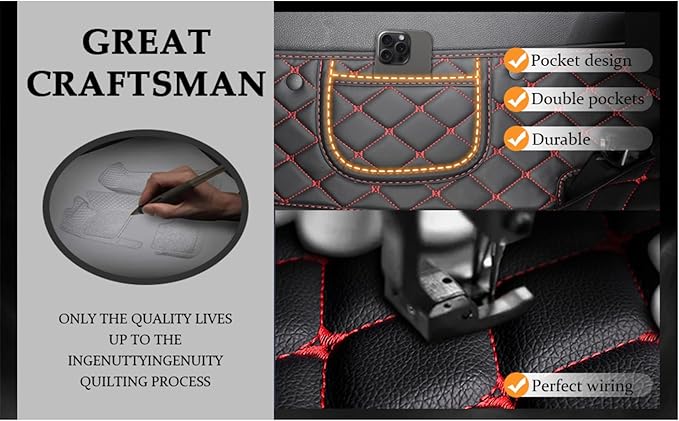 Yaruicar Custom Personalized Floor Mats for Cars Luxury Full Coverage All Car Floor Mats Anti-Slip Leather Car Mat Set Trucks & SUVs Trucks Automotive Floor Mats Liners (White Black Beige)