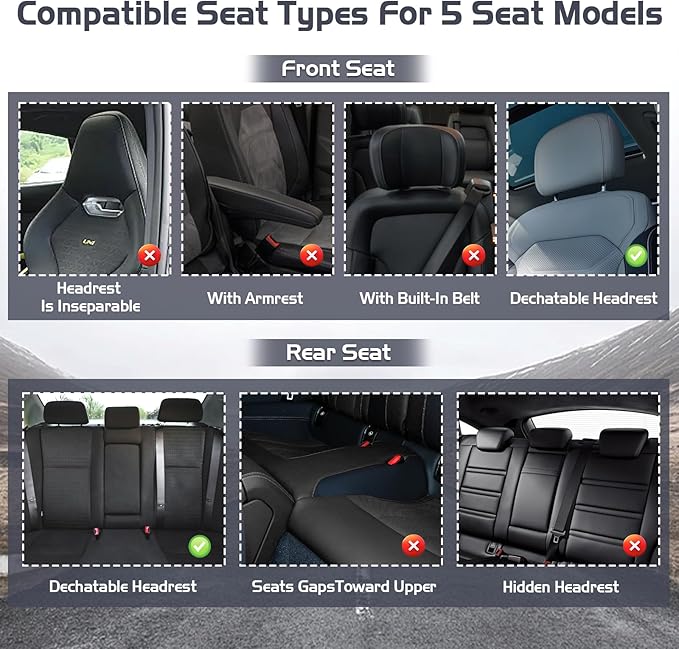 Truck Seat Covers for Nissan Frontier 2009-2026, Waterproof Premium Leather Full Coverage Car Seat Cover, Muscle Sport Style Auto Interior Seat Cover Sets (Full Set/Brown Coffee)