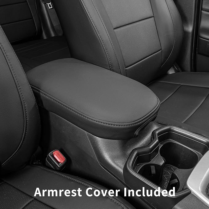 coverdream 2026 Rav4 Seat Covers Custom Fit for 2026 Toyota Rav4 Hybrid (SE,XSE) & PHEV GR Sport SUV,Full Set Luxury Waterproof Leather Car Seat Protector Black/Grey