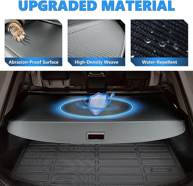 MIALUTY® Cargo Cover for 2018-2025 Chevy Equinox GMC Terrain Retractable Trunk Cover Equinox Terrain Accessories Anti-Peeping Privacy Screen,Trunk Luggage Shield Shade Carbon Fiber Texture