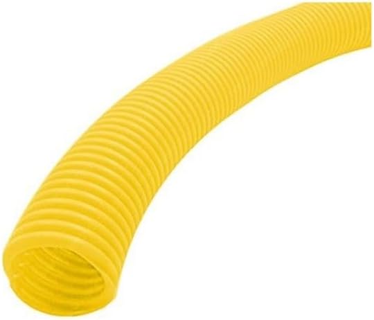 Electriduct Split Wire Loom Tubing Polyethylene Corrugated Flexible Conduit - 1" Nominal Size - 20 Feet - Yellow