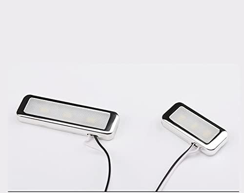 Automotive Door Handle Lights,12V 4pcs LED Interior Lights Multicolor Universal Fit for Car Interior Atmosphere Light (White)