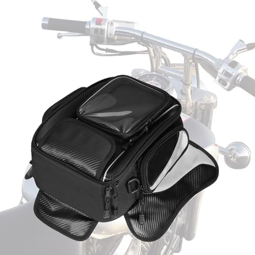 Motorcycle Tank Bag for Triumph Street Triple 2017-2023, Magnetic & Strap Mount Tank Bag for Motorcycles, Motorcycle Touring Navigation Luggage Bag Tank Bags, B Magnetic
