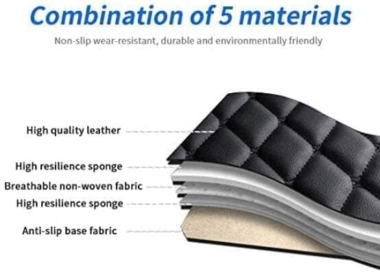 Custom Car Floor Mat Compatible with 97% Car Models Luxury Leather All Weather Waterproof Anti-Skid Full Coverage Car Mats (Orage with Black)