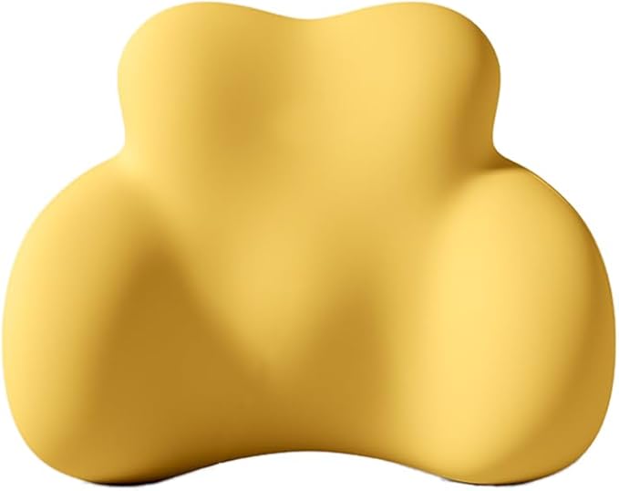 Car Lumbar Support Pillow for Audi A5 S5 All 4 Door Sportback 2017-2020 2021 2022 Memory Foam Back Support Cushion Breathable Car Seat Lumbar Pad Accessories,Yellow