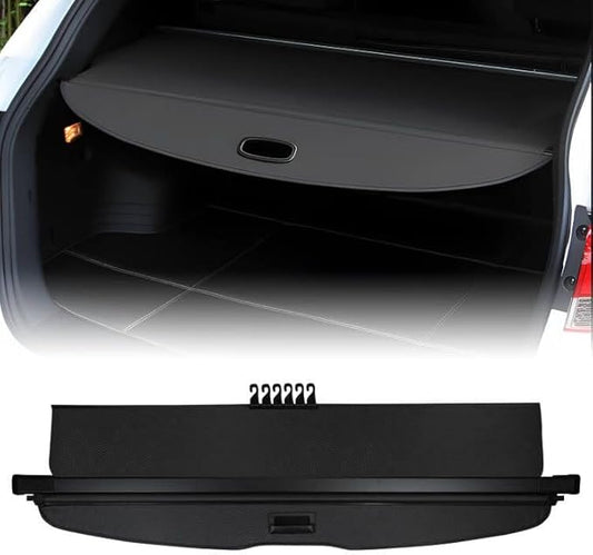 Falafa Trunk Cargo Cover for Toyota 4Runner 2010-2024, Retractable Cargo Cover with Carbon Fiber Texture Ends, Trunk Shade Shield Rear Security Cover for 4Runner Accessories