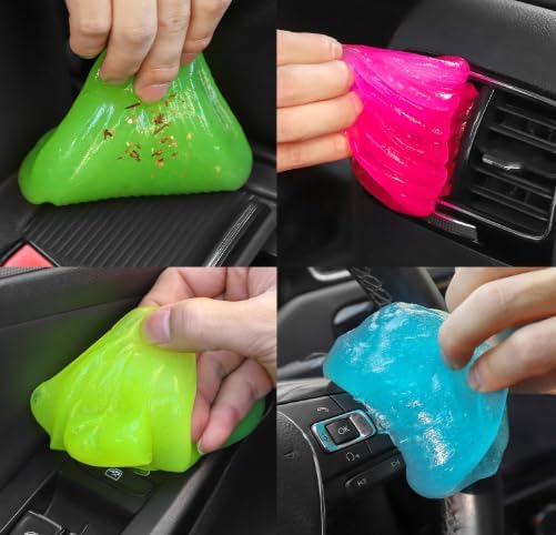 SOLASTA Car Cleaning Gel Car Putty Car Cleaning Kit Car Interior Cleaner Slime Car Cleaning Supplies Auto Detailing Tools Car Accessories Car Gifts for Women Men Keyboard Cleaner (Yellow)