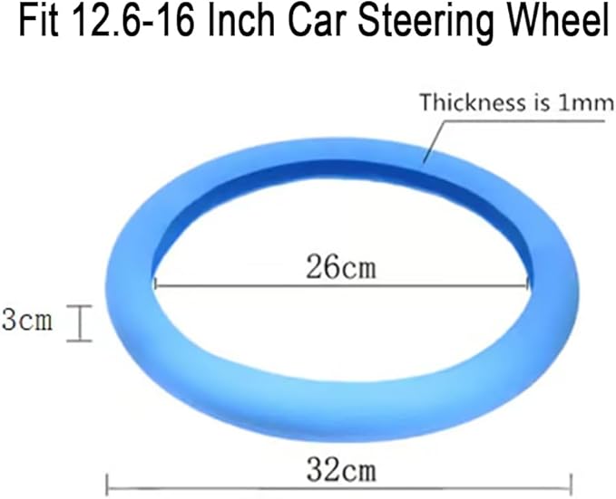 Silicone Steering Wheel Cover, Car Steering Wheel Cover, Anti-Slip Car Steering Wheel Protective Cover, Fit 12.6-16 Inch, for Car SUV Truck Van, for Women & Men (Beige)