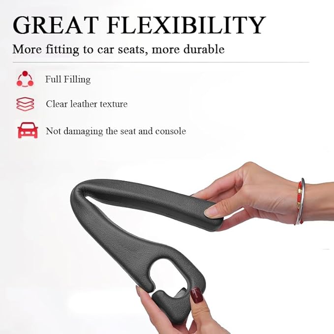 Car Seat Gap Filler Organizer Compatible with Ford Bronco Sport Accessories Seat Gap Plug Blocker with Storage Slot Non-Slip Car Cup Holder Coaster Black