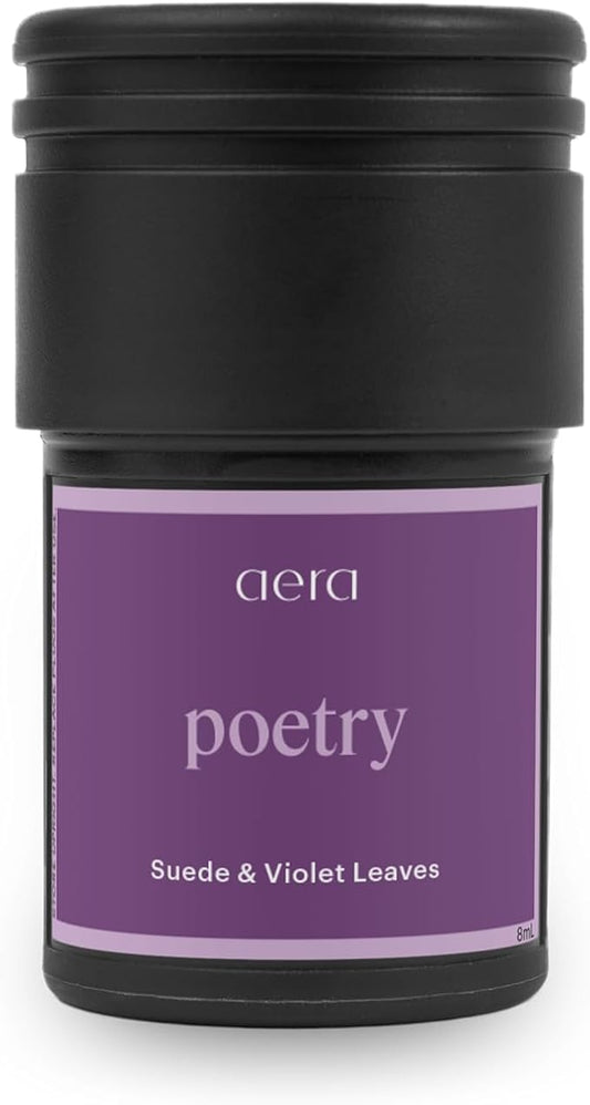 Aera Go Poetry Car Fragrance Scent Refill - Notes of Suede and Violet Leaves - Works with the Aera Go Diffuser for Car