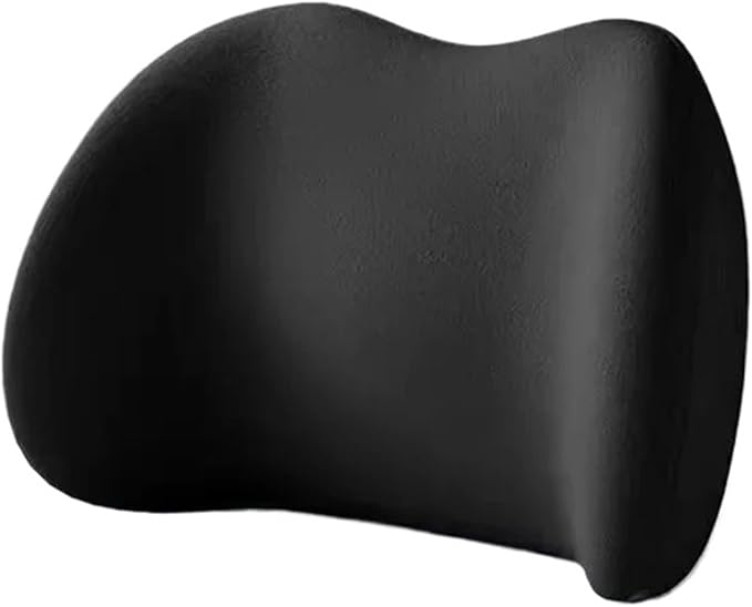 Car Neck Pillow and Lumbar Support Cushion - Memory Foam Backrest for Driver Seat Comfort(Dark Red)