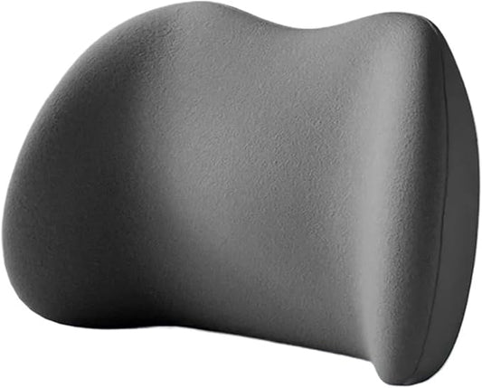 Memory Foam Car Neck Pillow & Waist Cushion - Soft fit for Seat Headrest & Lumbar Support for Comfort(Hb-Grey Waist 1PC)