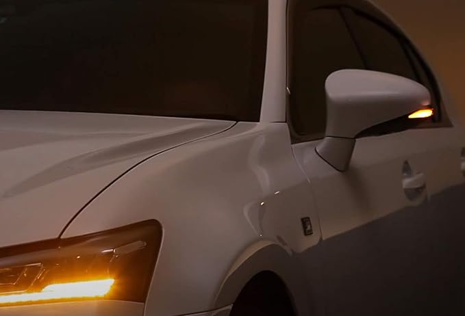 iJDMTOY Clear Lens Dynamic Sequential Blink/Flow Full LED Outer Side Mirror Turn Signal Light Assembly Kit Compatible with Lexus is RC ES LS CT