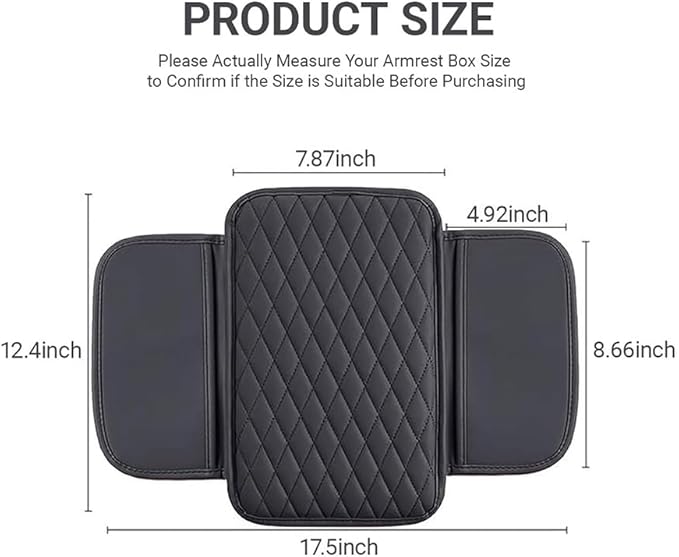 Car Center Console Cover for Acura RDX 2007-2019 2020 2021 2022 2023 2024 2025,Arm Rest Lid Cushion Protector Multifunctional Armrest Cushion Pad Interior Accessories,Grey