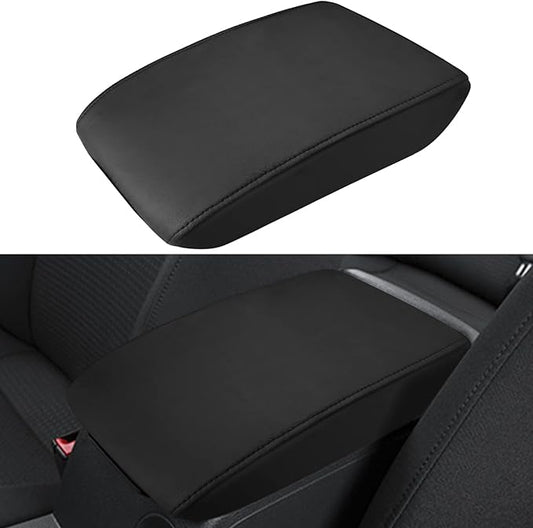 INTGET Car Center Console Armrest Cover for VW Volkswagen Jetta Accessories 2012 2013 2014 2015 2016 2017 2018 Middle Arm Rest Seat Box Cover Elbow Cushion Pad (Black, 2012-2018 B Version)