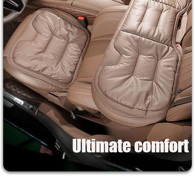 2026 New Skin-Friendly & Dirt-Repellent Leather Seat Cushions, Ergonomic Memory Foam Lumbar Support, Non-Slip Breathable Cover, Removable Washable, Ideal for Drivers & Office Long Sitting (black)