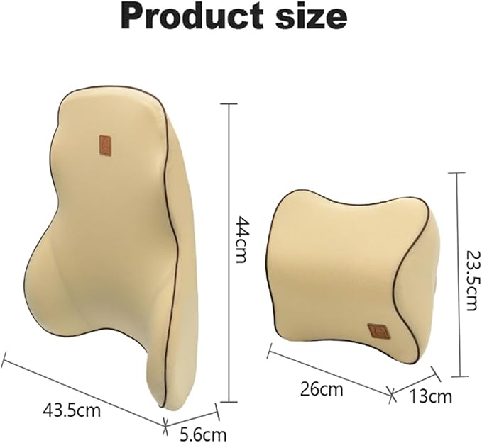 Car Driver Pillow Lumbar Support Back Cushion Fit for Seat Neck Pillow Washable Pillow Cushion(1pcs Black Neck)
