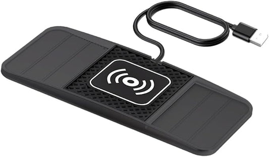 Wireless Charging Pad for Car for Ford F-150 Lightning 2022-2025, DIY Trim-to-Fit Slim Non Slip Fast Charger Car Wireless Charging Pad 30CM Cable,B 30cm USB Plug Cable