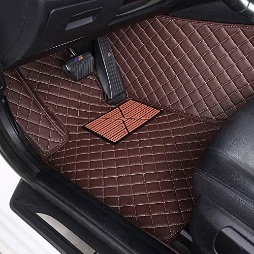 Custom Floor Mats for Cars fit 95% Sedan SUV Sports Car Full Coverage All Weather Men Women Pads Protection Non-Slip Leather Floor Liners (White)