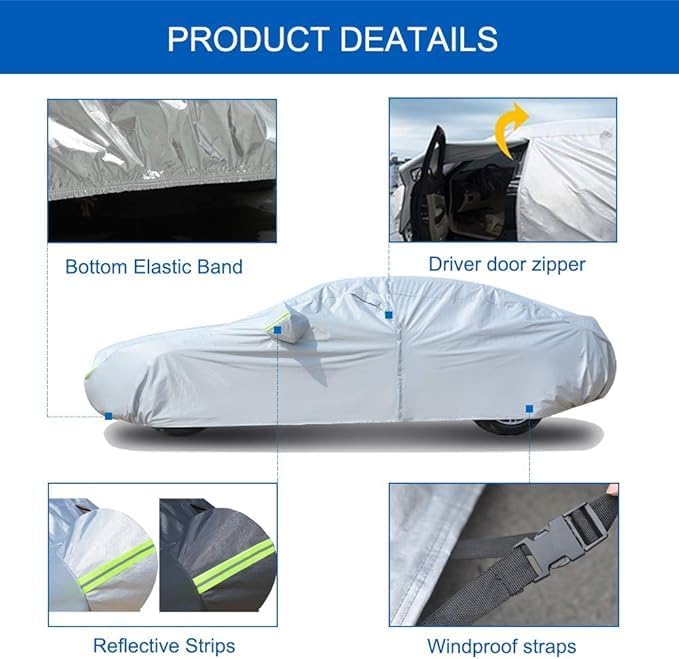 KouKou Oxford Waterproof SUV Car Cover Suitable for Mercedes Benz GLE Class from 2015 to 2025, Windproof All Weather Waterproof Outdoor Cover Sun Rain UV Dust Snow Protection.