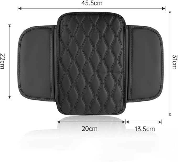 Car Armrest Pad for Cadillac SRX II 2009-2013, Waterproof Center Console Cushion Pad Cover Armrest Storage Box Mat Protection Interior Accessories,Black