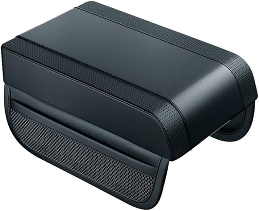 Shkalacar Car Armrest Box Pad, Car Center Console Leather and Memory Foam Heighten Cover, Car Accessories Interior Universal Arm Rest Cushion Pads for Most Automotive SUV Truck