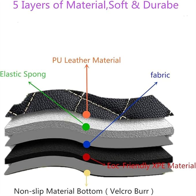 Custom Car Mats All Weather Fit Automotive Floor Mats PU Leather Protector Mat for Most Sedan, SUV, Truck Floor Mats (Black and Purple)