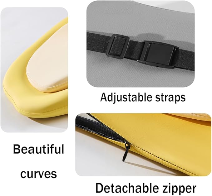 Car Headrest Lumbar Support Cushion for VW Golf VIII VI V IV III II I Mk 8 7 6 5 4 3 R GTE/GTI/GTD/Clubsport 45, Memory Foam Relieve Fatigue Breathable Car Seat Neck Pillow,Black-Headrest