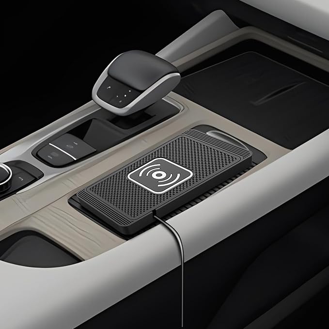 Wireless Charging Pad for Car for Honda Accord CF4 2004-2007-pr, 15W Fast Wireless Charger Mat Non-Slip Silicone Car Center Console Phone Charging Pad,B/15W-USB