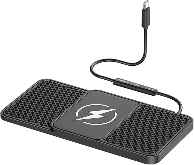 Wireless Car Phone Charger for Lexus NX200t/NX300/NX300h, Type C/USB 20W Fast Charging Pad, Non-Slip Charging Station for Travel Home Office Desk, Lightweight,Type-C