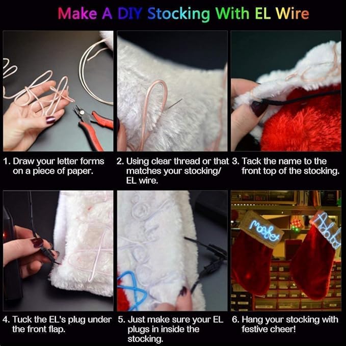 ABALDI USB Neon Light El Wire Glowing Electroluminescent Wire for Xmas Party Pub Indoor Outdoor Decoration with 5mm Sewing Edge 2M/6FT (Orange)