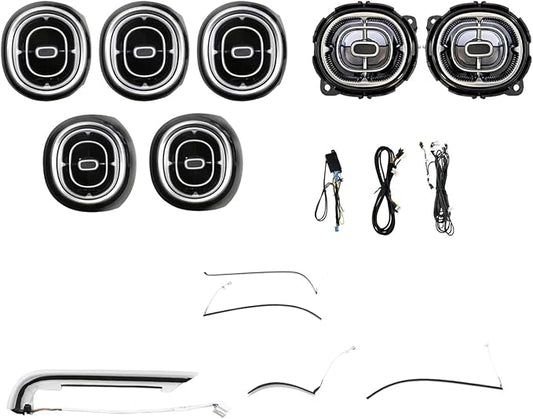 Interior Ambient Light Package 64 colors Replacement for new Benz GLC Class X254 W254 2023-2025year (7pcs air vent+5pcs dashboard strips)