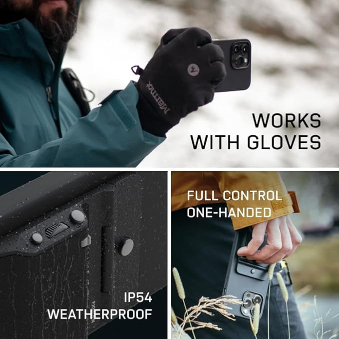 FJORDEN Pro Bundle for iPhone 16 Pro Max - Includes Fjorden Camera Grip, (MagSafe Compatible) iPhone Case, Black Rope Strap & Carry Case - Shoot Like A Pro with Your iPhone