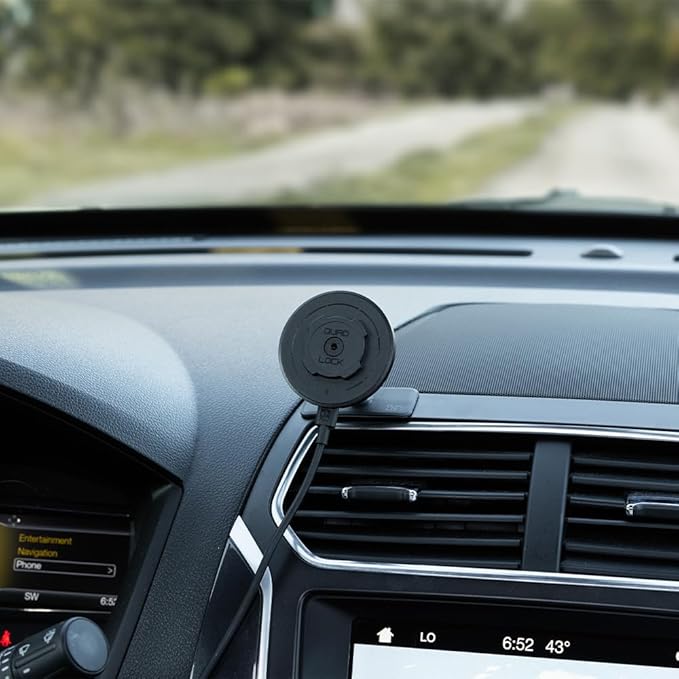 Quad Lock Adhesive Dashboard/Console Car Phone Holder Kit with MAG Wireless Charging Head V2 and MAG Phone Case for iPhone 13 Mini
