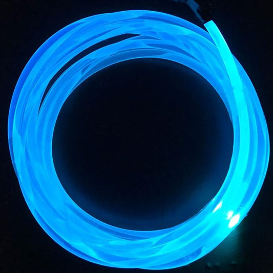 10ft Super Bright MMA Plastic Optic Fiber Side Glow - LED Light Source Soft Optical Fiber Light Guide Strip
