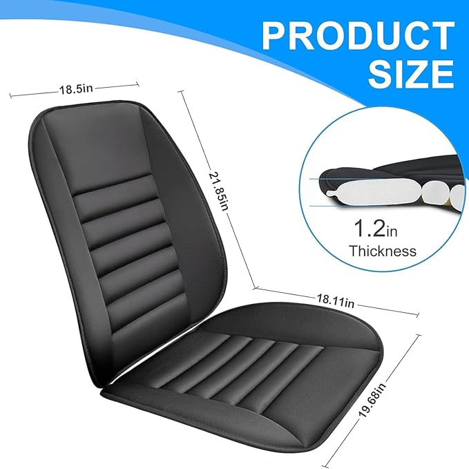 ‌Car Seat Cushion Back Support Pillow for Toyota Fj Cruiser 2007-2014, Ergonomic Pain Relief Cushion, Memory Foam Lumbar Support for Driving, Adjustable & Washable Auto Pad,Black