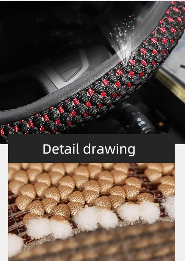 15”16”17“18“19”20 Inch Ice Silk Ventilation Multi-Style Comfy Grip Steering Wheel Cover for Truck, Bus, Big Rig Trucker,SUV， Anti-Slip Design 15-20 Inch (Gray, 18 inch)
