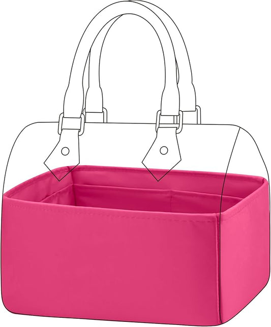 DGAZ Silk Purse Organizer Insert Fits LV Speedy 16/20/25/30/35/40/45 bags，Silky Smooth Bag Organizer，Luxury Handbag & Tote Shaper(Rose pourpre,SP25)