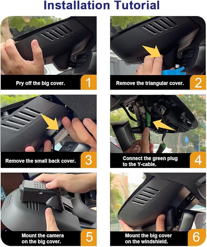 Fitcamx Front 4K+Rear 1080P Dash Cam Adapts for Volvo XC40 & XC40 Recharge B4 B5 T4 T5 P8 (Model B), OEM Look, Dual HD Video, Built-in WiFi & APP, Loop Recording, G-Sensor, Easy to Use, 128GB Card