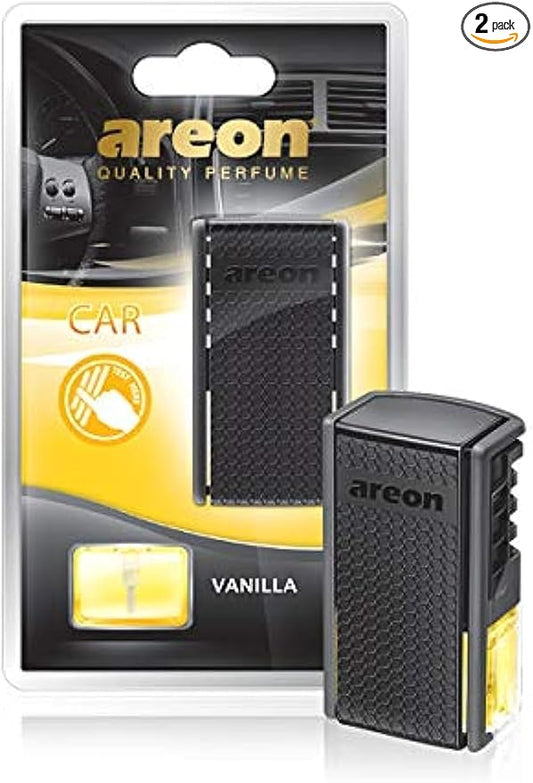 AREON ACB06 Car Perfume Luxury and Elegant 0.27 oz Car Freshener Vent Clip, Vanilla Scent